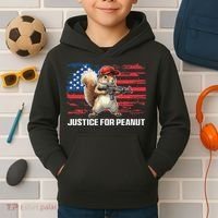 Justice For Peanut The Squirrel Peanut Squirrel Pnut Kids Hoodie thumb 2