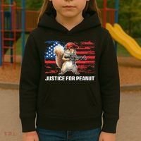 Justice For Peanut The Squirrel Peanut Squirrel Pnut Kids Hoodie thumb 3