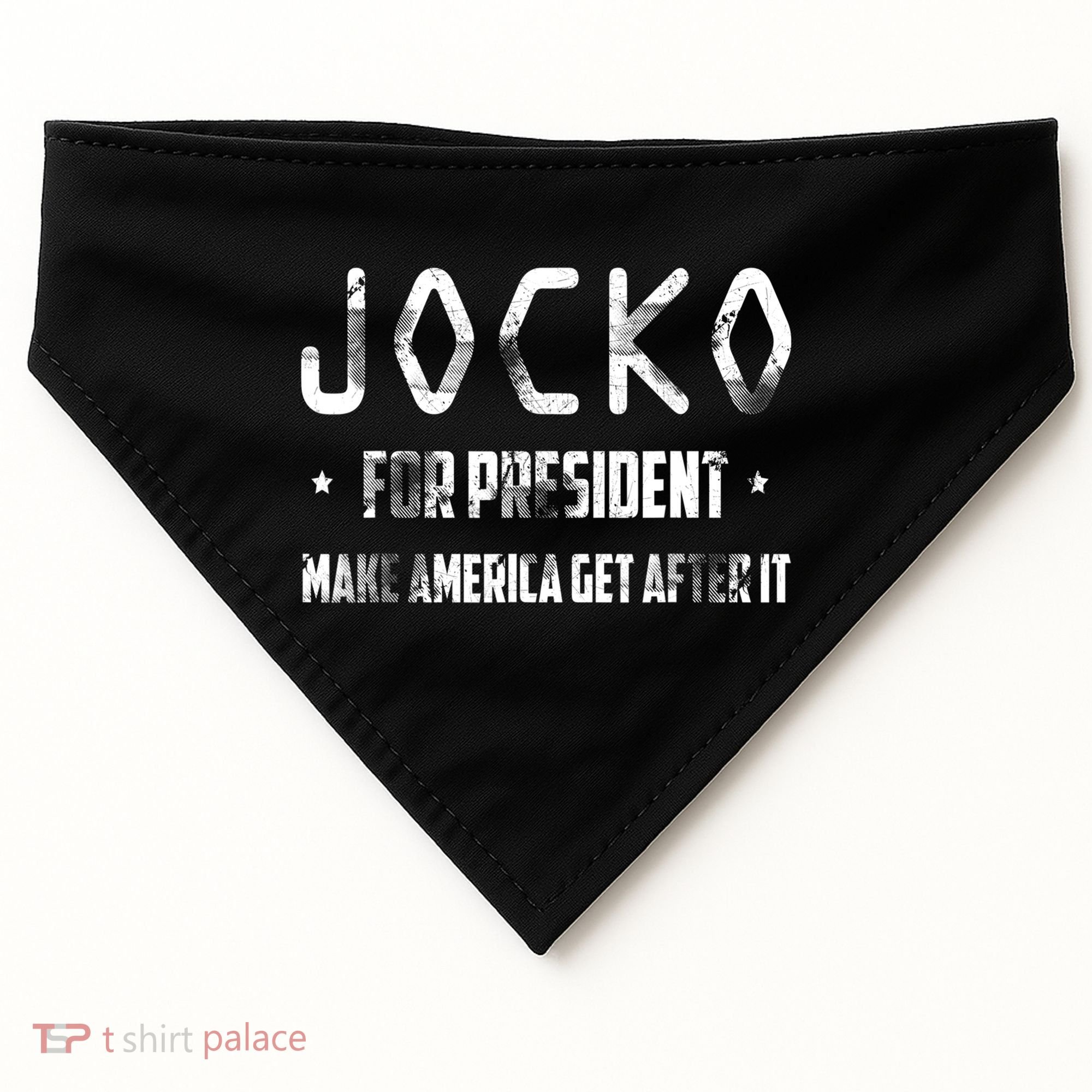 Jocko For President Make America Get After It Black USA-Made Doggie Bandana