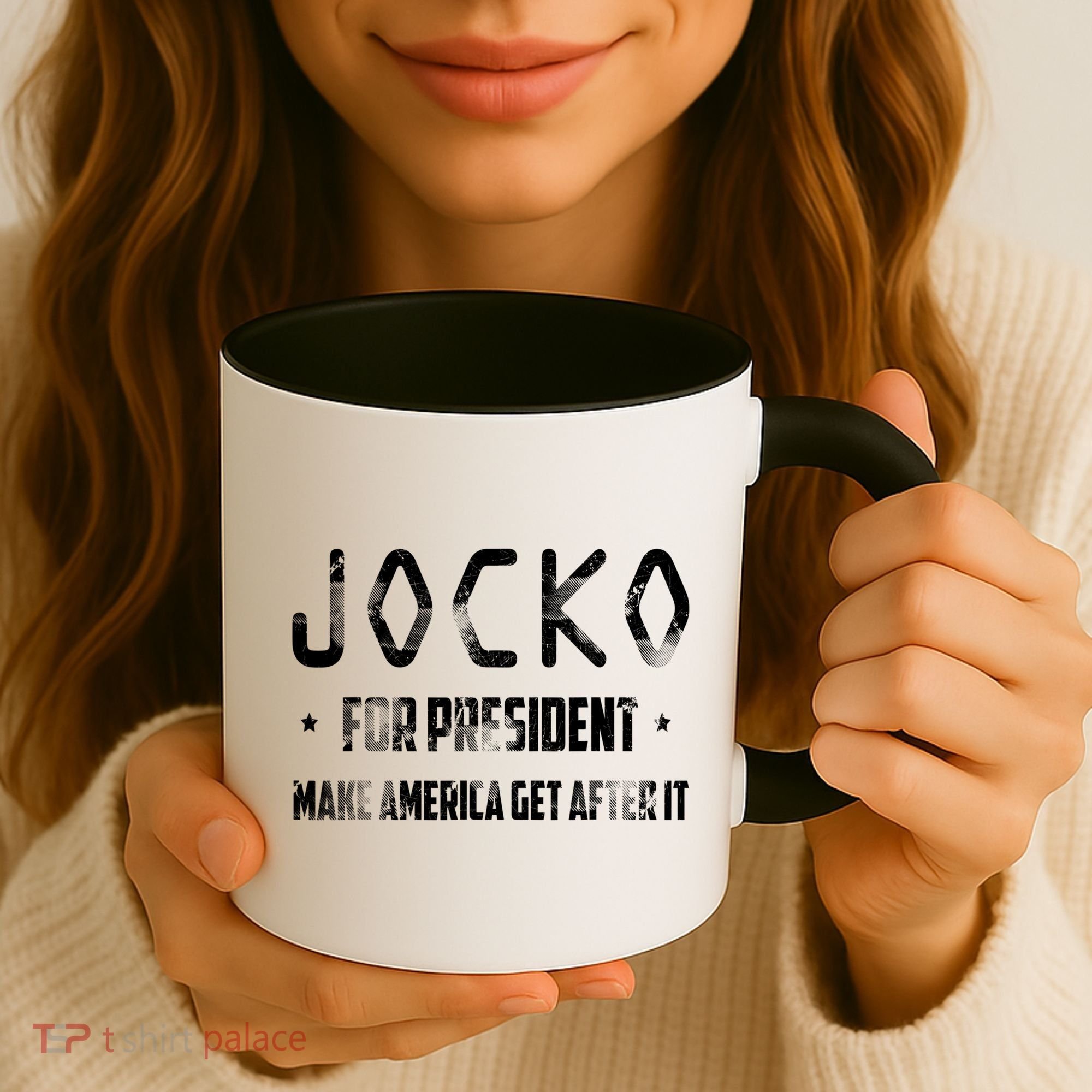 Jocko For President Make America Get After It Black Coffee Mug