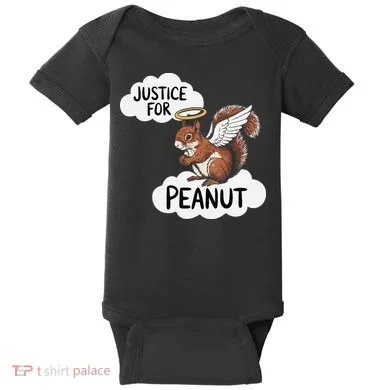 Justice For Peanut The Squirrel Baby Bodysuit