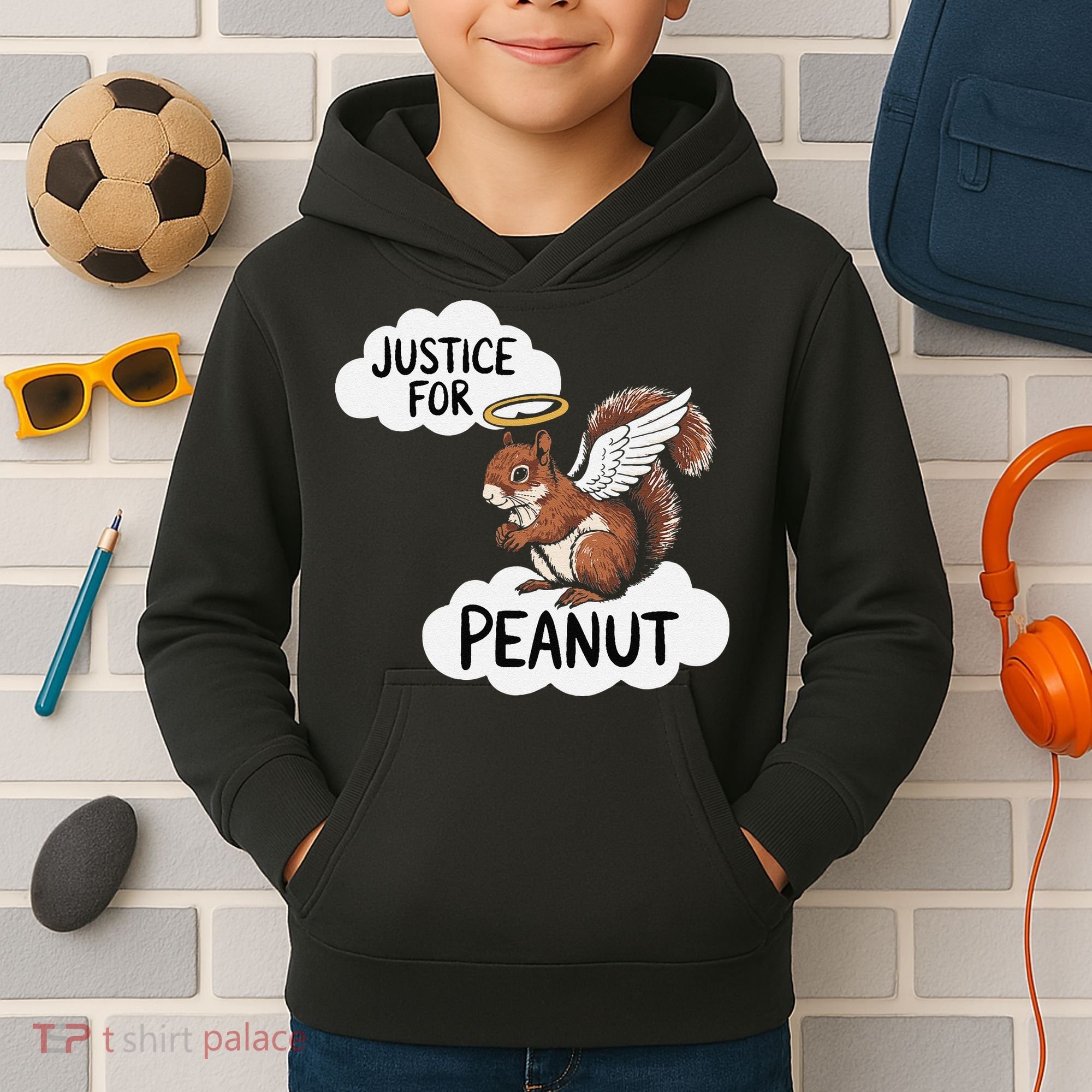 Justice For Peanut The Squirrel Kids Hoodie