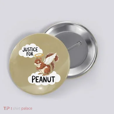 Justice For Peanut The Squirrel Button
