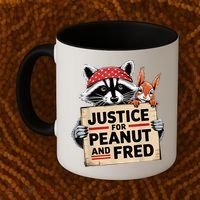 Justice For Peanut And Fred Animal Rights Protest Coffee Mug thumb 2