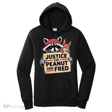 Justice For Peanut And Fred Animal Rights Protest Women's Hoodie