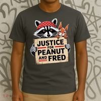 Justice For Peanut And Fred Animal Rights Protest T-Shirt thumb 3