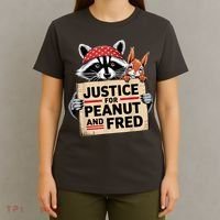Justice For Peanut And Fred Animal Rights Protest T-Shirt thumb 4