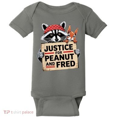 Justice For Peanut And Fred Animal Rights Protest Baby Bodysuit