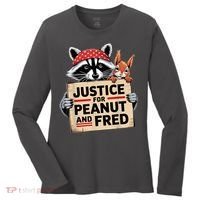 Justice For Peanut And Fred Animal Rights Protest Women's Long Sleeve Shirt thumb 0