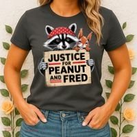 Justice For Peanut And Fred Animal Rights Protest Women's T-Shirt thumb 2