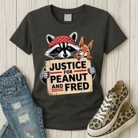 Justice For Peanut And Fred Animal Rights Protest Women's T-Shirt thumb 3