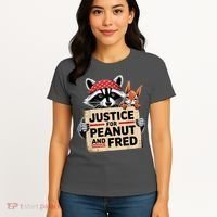 Justice For Peanut And Fred Animal Rights Protest Women's T-Shirt thumb 4