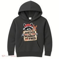 Justice For Peanut And Fred Animal Rights Protest Kids Hoodie thumb 0