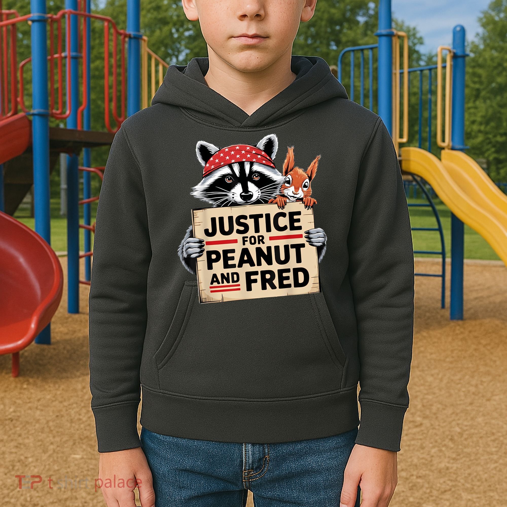 Justice For Peanut And Fred Animal Rights Protest Kids Hoodie