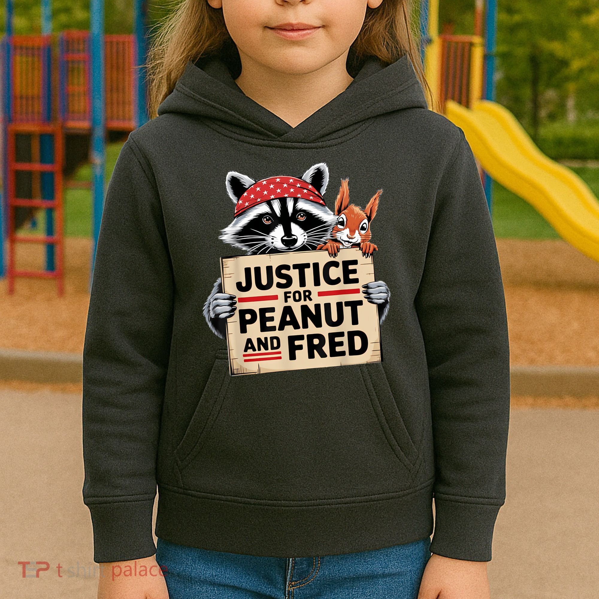 Justice For Peanut And Fred Animal Rights Protest Kids Hoodie