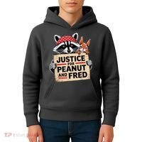 Justice For Peanut And Fred Animal Rights Protest Kids Hoodie thumb 4