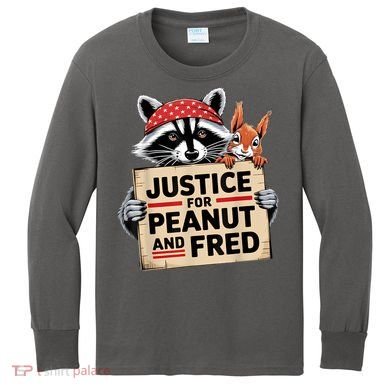 Justice For Peanut And Fred Animal Rights Protest Kids Long Sleeve Shirt