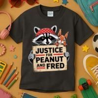 Justice For Peanut And Fred Animal Rights Protest Kids T-Shirt thumb 3