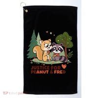 Justice For Peanut The Squirrel And Fred The Raccon Golf Towel thumb 0