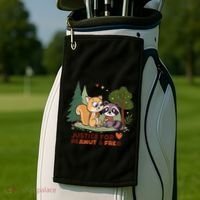Justice For Peanut The Squirrel And Fred The Raccon Golf Towel thumb 2