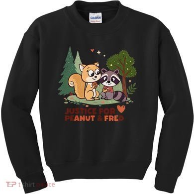 Justice For Peanut The Squirrel And Fred The Raccon Kids Sweatshirt