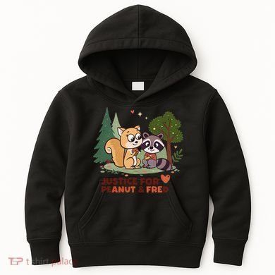 Justice For Peanut The Squirrel And Fred The Raccon Kids Hoodie