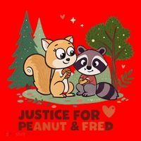 Justice For Peanut The Squirrel And Fred The Raccon Santa Hat thumb 1