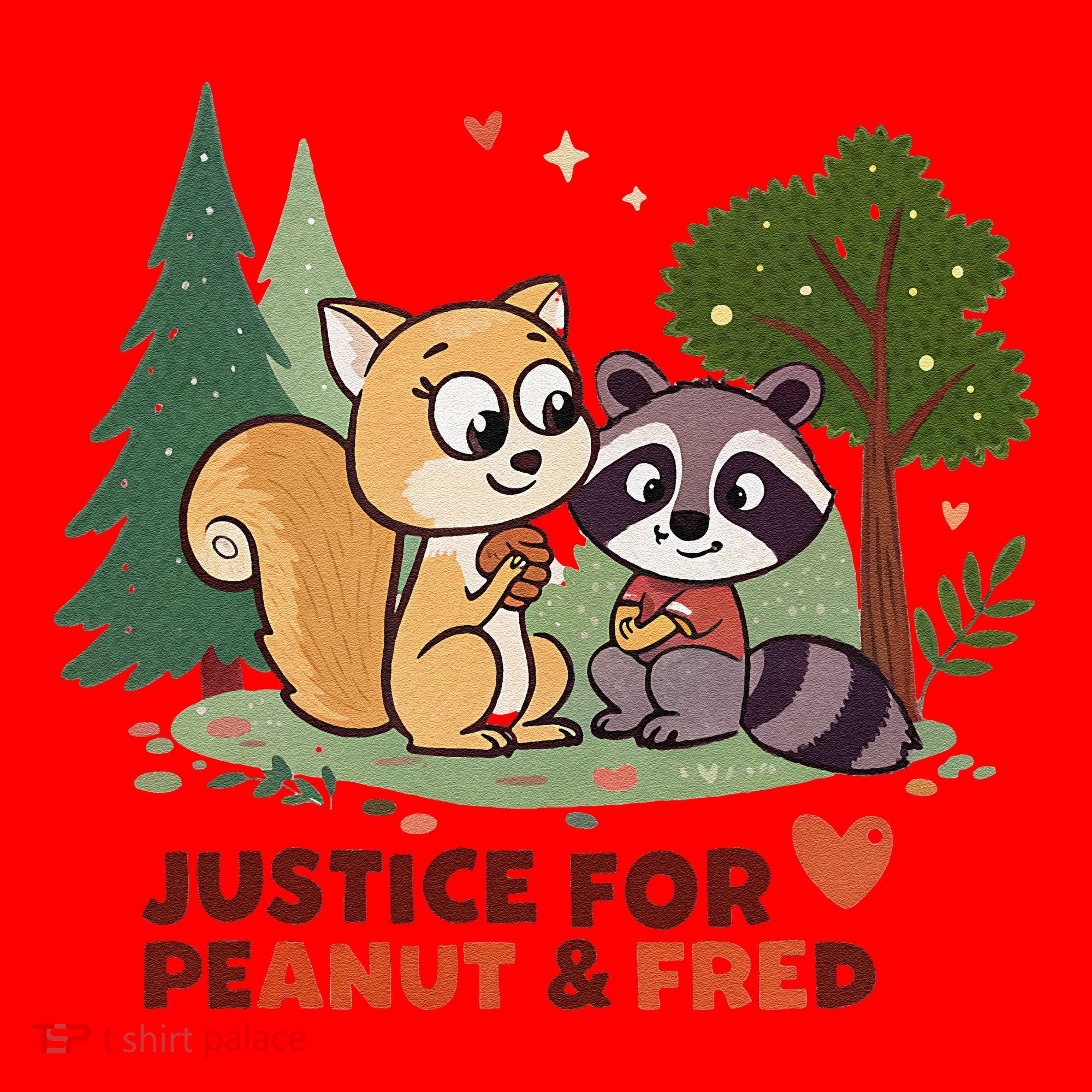 Justice For Peanut The Squirrel And Fred The Raccon Santa Hat