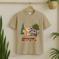 Justice For Peanut The Squirrel And Fred The Raccon T-Shirt thumb 2