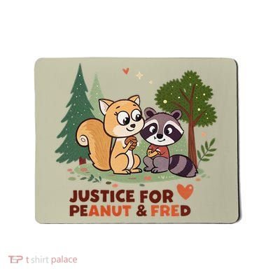 Justice For Peanut The Squirrel And Fred The Raccon Mousepad