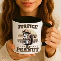 Justice For Peanut The Squirrel P地Ut Pnut Peanut Squirrel Coffee Mug thumb 3