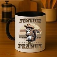 Justice For Peanut The Squirrel P地Ut Pnut Peanut Squirrel Coffee Mug thumb 4