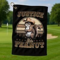 Justice For Peanut The Squirrel P地Ut Pnut Peanut Squirrel Golf Towel thumb 1