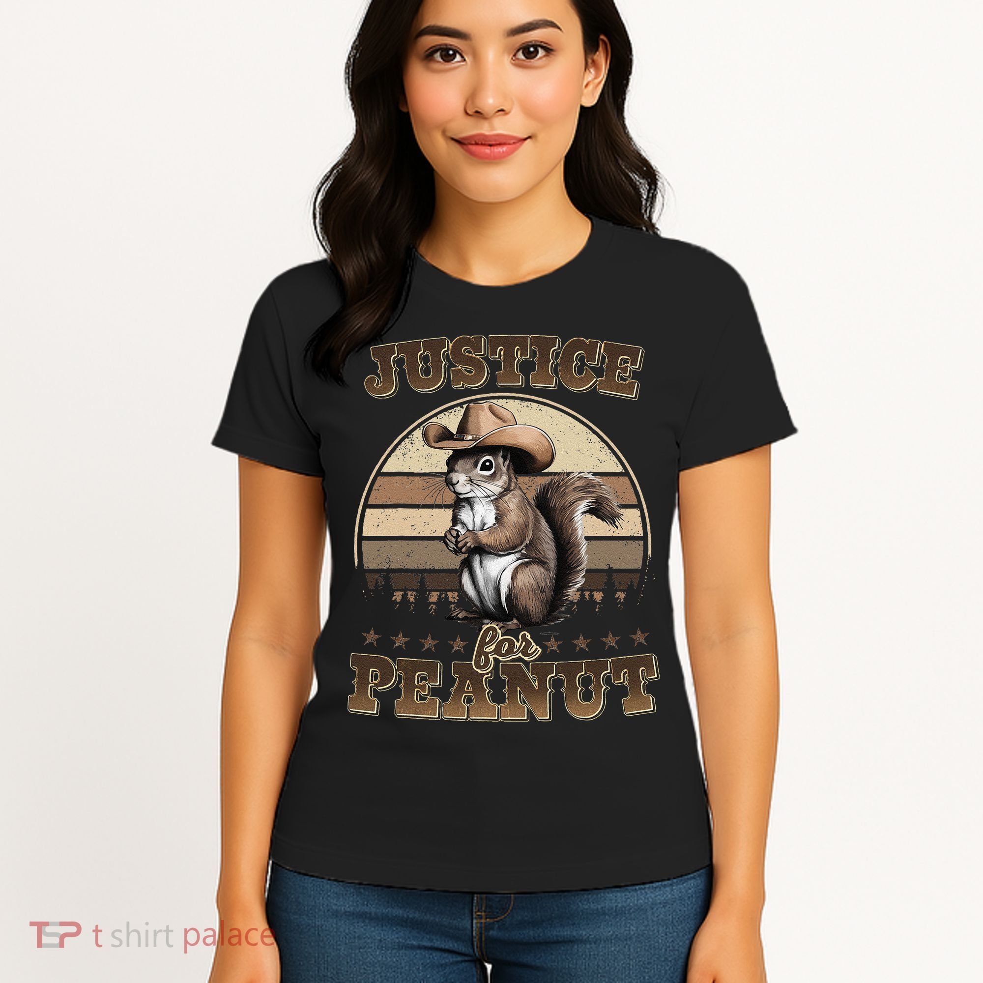 Justice For Peanut The Squirrel P地Ut Pnut Peanut Squirrel Women's T-Shirt