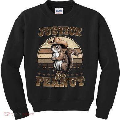 Justice For Peanut The Squirrel P地Ut Pnut Peanut Squirrel Kids Sweatshirt