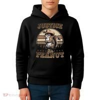 Justice For Peanut The Squirrel P地Ut Pnut Peanut Squirrel Kids Hoodie thumb 4