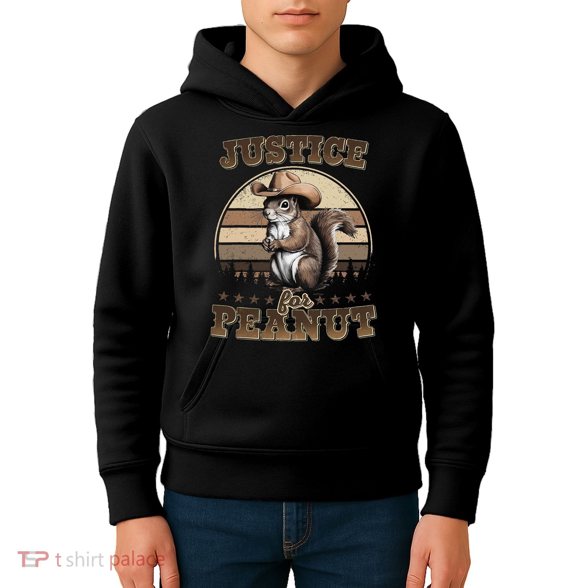 Justice For Peanut The Squirrel P地Ut Pnut Peanut Squirrel Kids Hoodie