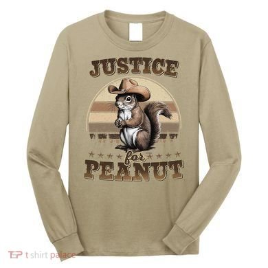 Justice For Peanut The Squirrel P地Ut Pnut Peanut Squirrel Long Sleeve Shirt