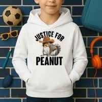 Justice For Peanut The Squirrel Kids Hoodie thumb 2