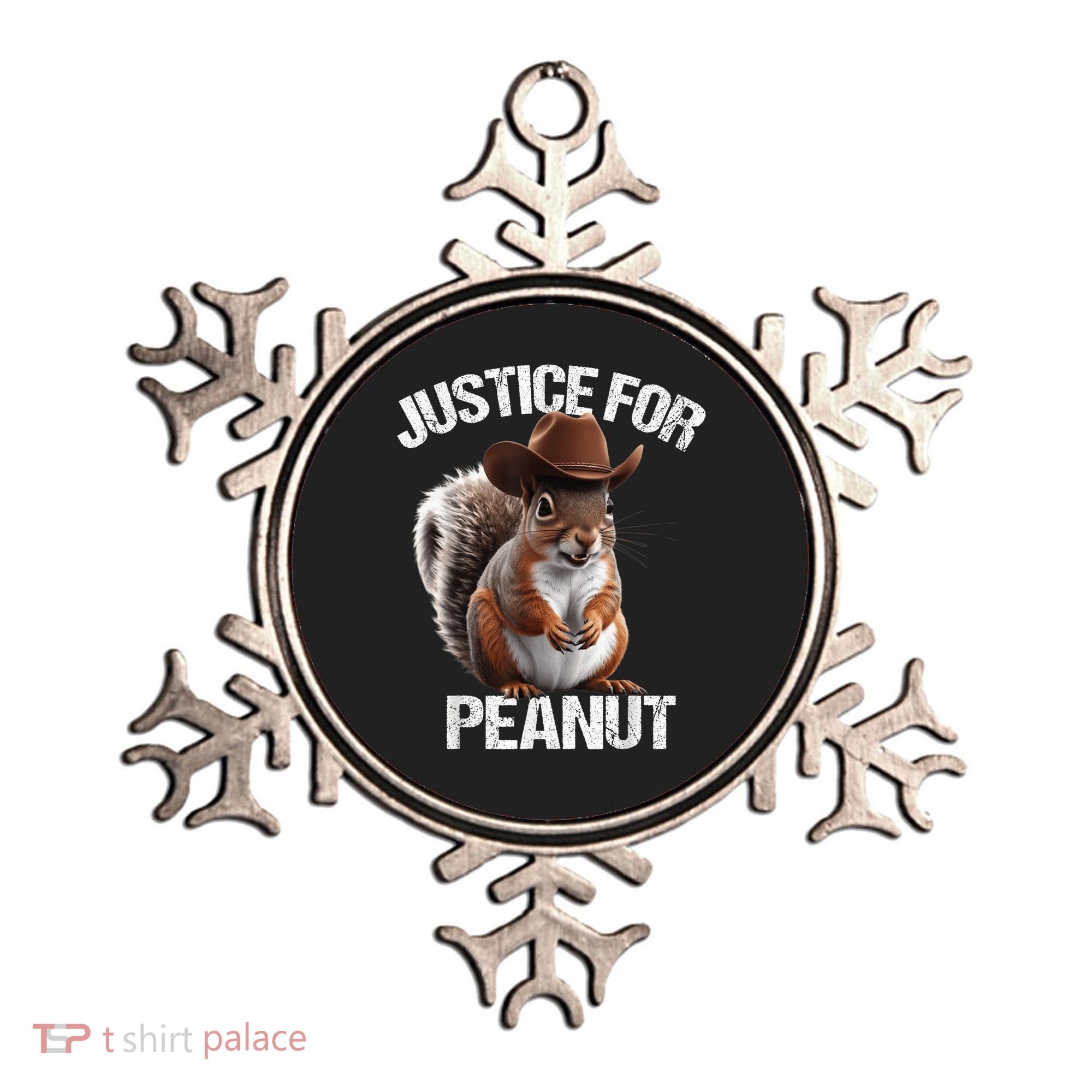 Justice For Peanut The Squirrel Cowboy Hat Peanut Squirrel Ornament
