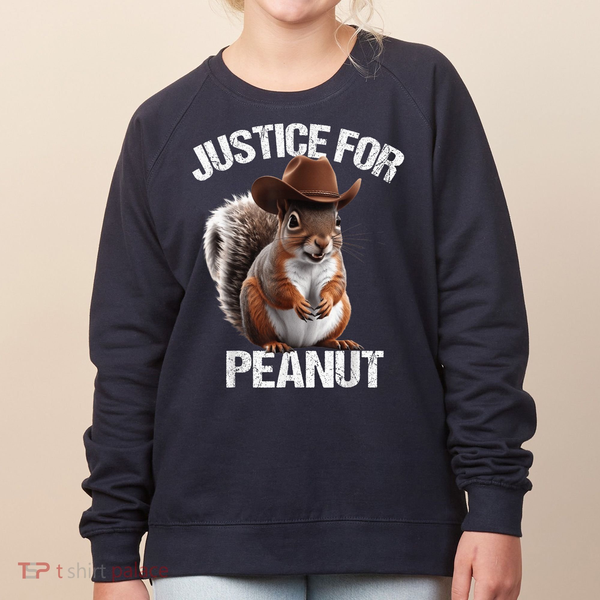 Justice For Peanut The Squirrel Cowboy Hat Peanut Squirrel Women's Sweatshirt