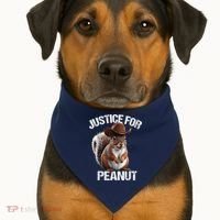 Justice For Peanut The Squirrel Cowboy Hat Peanut Squirrel USA-Made Doggie Bandana thumb 1