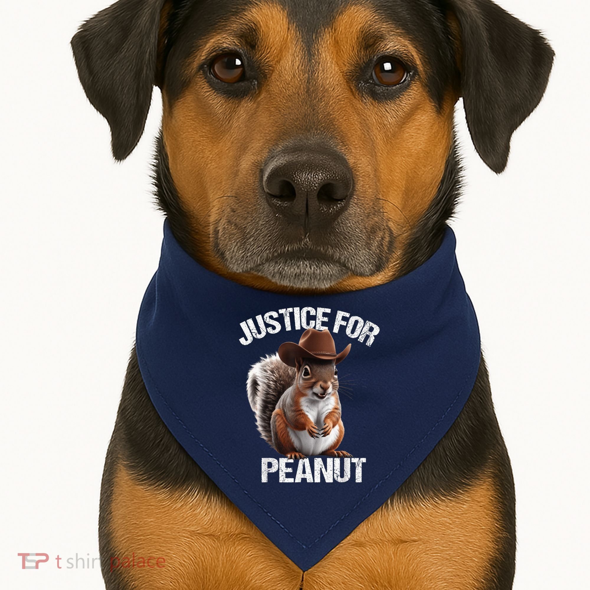 Justice For Peanut The Squirrel Cowboy Hat Peanut Squirrel USA-Made Doggie Bandana