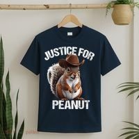 Justice For Peanut The Squirrel Cowboy Hat Peanut Squirrel T-Shirt thumb 2