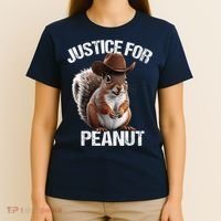 Justice For Peanut The Squirrel Cowboy Hat Peanut Squirrel T-Shirt thumb 4