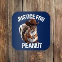 Justice For Peanut The Squirrel Cowboy Hat Peanut Squirrel Coaster thumb 0
