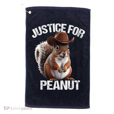 Justice For Peanut The Squirrel Cowboy Hat Peanut Squirrel Golf Towel