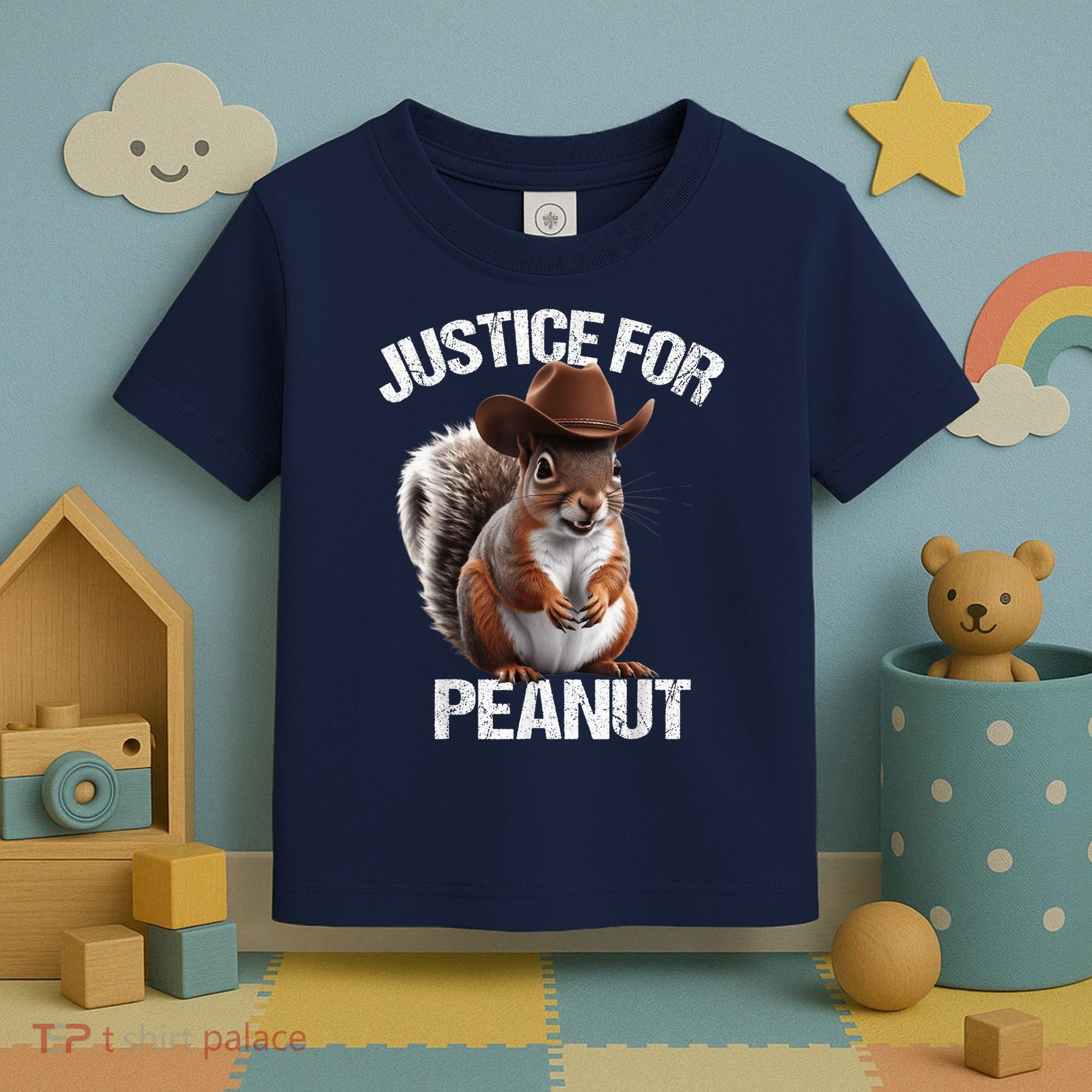 Justice For Peanut The Squirrel Cowboy Hat Peanut Squirrel Toddler T-Shirt