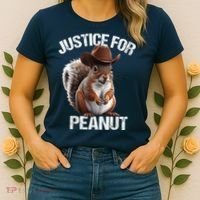 Justice For Peanut The Squirrel Cowboy Hat Peanut Squirrel Women's T-Shirt thumb 2