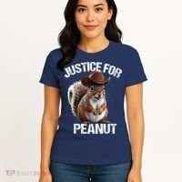 Justice For Peanut The Squirrel Cowboy Hat Peanut Squirrel Women's T-Shirt thumb 4